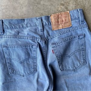 Vintage 90s 1993 Levi’s red tab 512 made in USA 100% cotton grey 11M denim